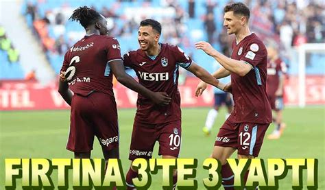 Trabzonspor Adana Demirspor u 1 0 Mağlup Ederek Üst Üste 3