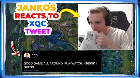 Jankos Reacts To Xqc Tweet 👀 Youtube