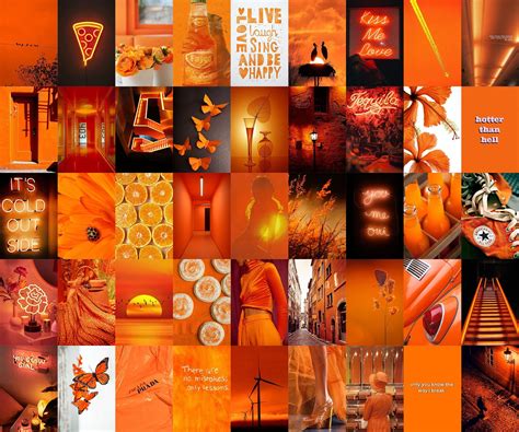 Orange Aesthetic Collage Wallpapers - Wallpaper Cave