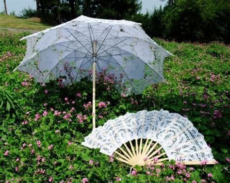 Parasol De Encaje Hecho A Mano Estilo Victoria Paraguas Y Abanico De