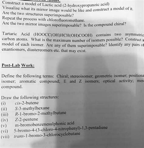 Solved Construct A Model Of Lactic Acid Hydroxypropanoic Acid
