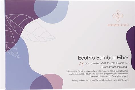 Eigshow Beauty Eco Pro Bamboo Fiber Purple Brush Kit Set Brochas Y