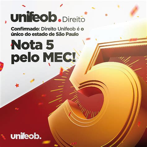 Unifeob Celebra Nota M Xima No Mec Para O Curso De Direito O Munic Pio