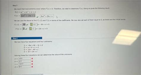 Solved Find A Cubic Function F X 3x2 Bx2 Cx D That Has A Chegg