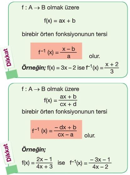 Bir Fonksiyonun Tersi Nas L Al N R Konu Anlat M Z Ml Sorular S N F