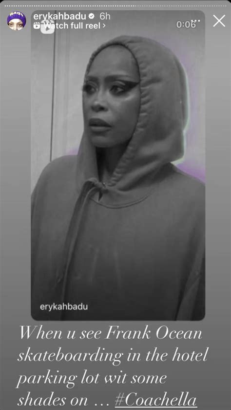 Via Erykah Badus Instagram Rfrankocean