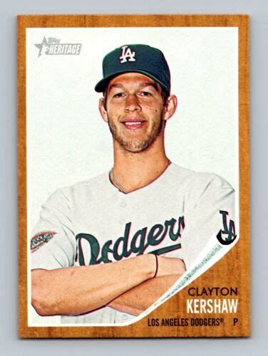 2011 Topps Heritage 5 Clayton Kershaw Los Angeles Dodgers EBay