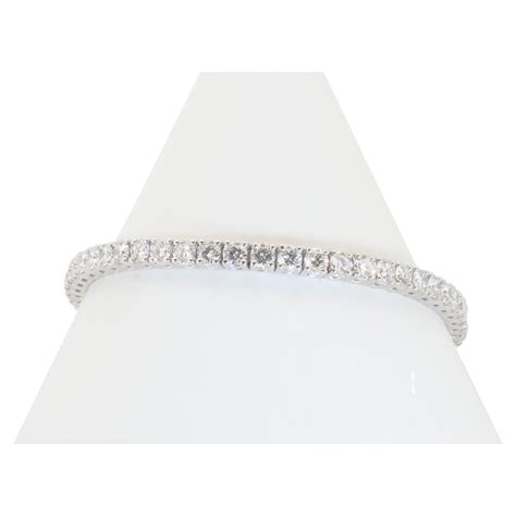 Elegant 18k White Gold Tennis Bracelet 5 0 Ct Natural Diamonds Igi