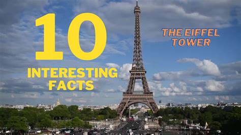 10 Interesting Facts About Eiffel Tower Youtube