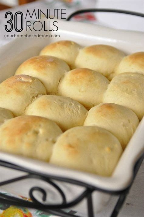 30 Minute Rolls Recipe Homemade Yeast Rolls Food Recipes