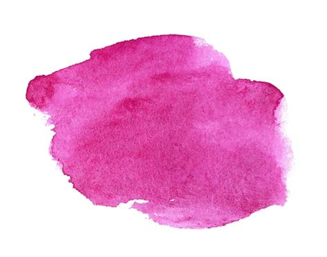 Forma Abstrata De Aquarela Rosa Isolada No Pano De Fundo Branco Para