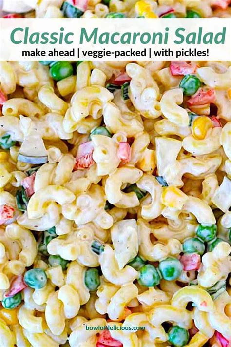 This Macaroni Salad Recipe Is The Perfect Make Ahead Side Dish For