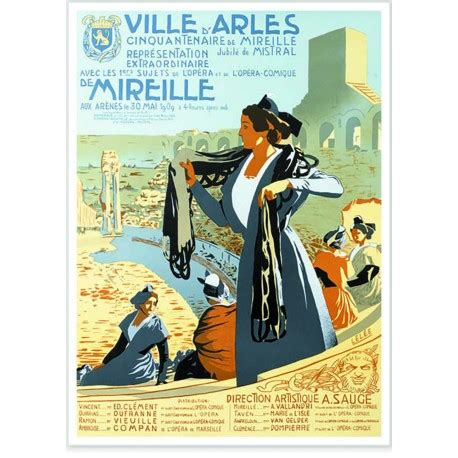 Affiche Arles Le Jubilé de Frédéric Mistral fin de série Arènes d