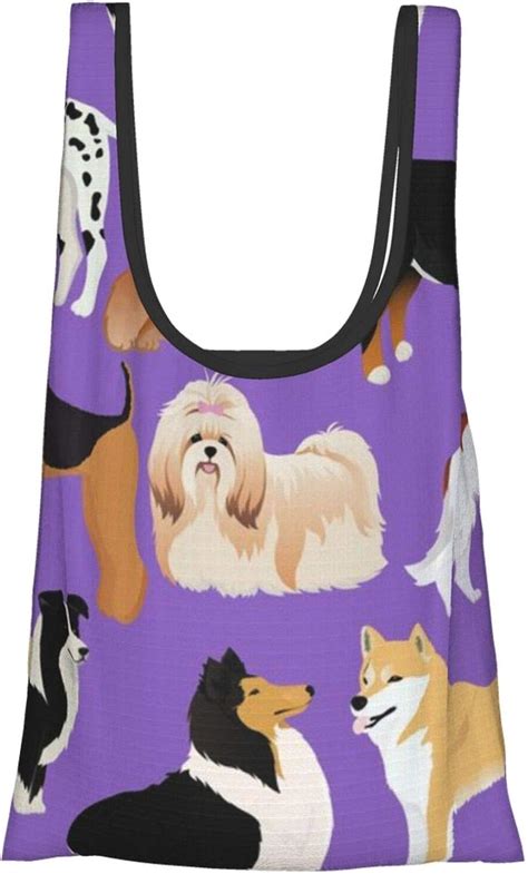 Dogs Seamless Pattern Converted Grocery Bags Shopping Bags T Bags