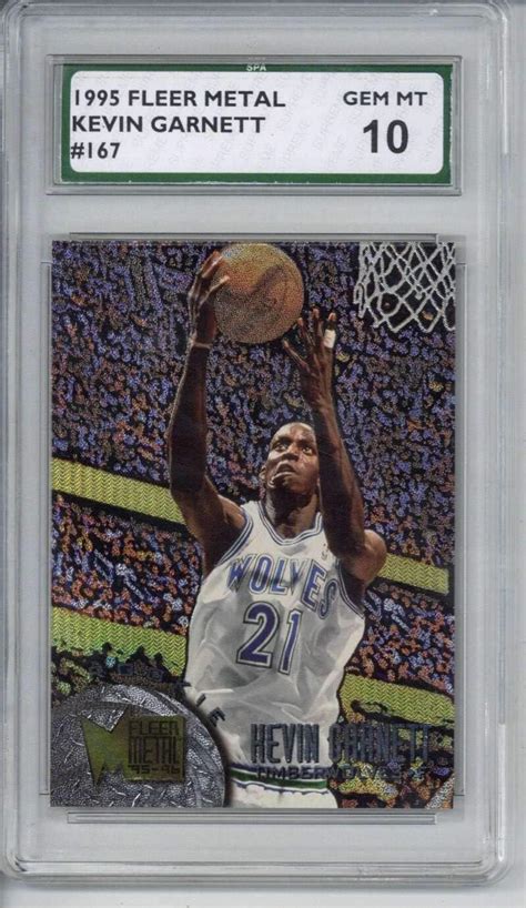 Amazon Kevin Garnett Fleer Metal Rookie Card Psa