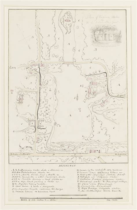 William Alfred Delamotte 1775 1863 Map Of The Lake Buildings And