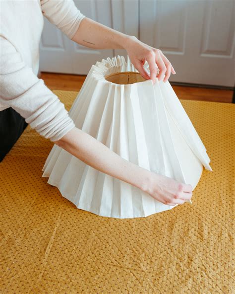 DIY Pleated Lampshades With Embroidered Surprises Budget Edition