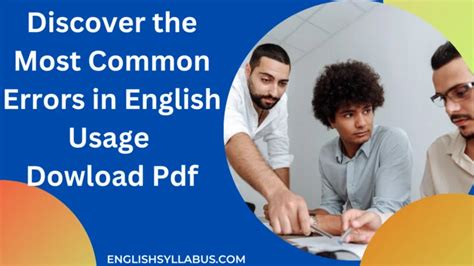 Discover The Most Common Errors In English Usage Pdf English