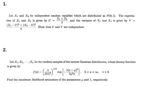 Solved Let X {1} And X {2} Be Independent