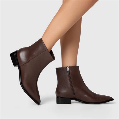 Bota Bico Fino Marrom - Bota Classic Bico Fino Couro Marrom Wardly Brown - Bota Classic Bico ...