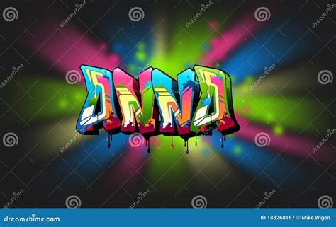 Anna Name Text Graffiti Stock Illustration Illustration Of Styled