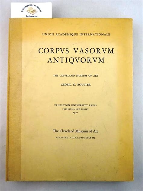 Corpus Vasorum Antiquorum U S A Fasc Cleveland Museum Of Art