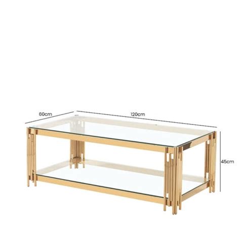 Colton Gold Metal And Glass Lounge Coffee Table Picture Perfect Home