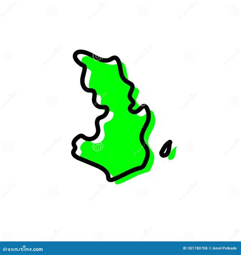 Pwani Region of Tanzania Vector Map Illustration Stock Vector ...