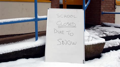 Schools Forced To Close And Motorists Warned Of Disruption Due To Snow