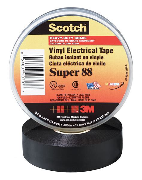 SCOTCH Vinyl Electrical Tape Rubber Tape Adhesive 8 5 Mil Thick 3 4