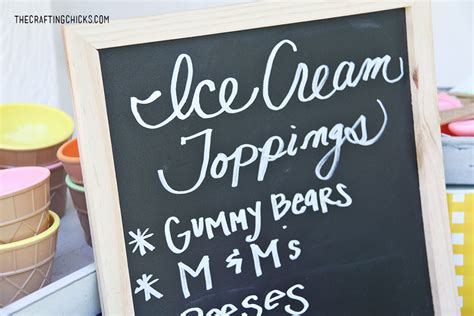 Ice Cream Party Topping Bar - The Crafting Chicks