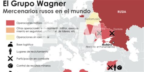 El Mapa Del Grupo Wagner El Brazo Paramilitar Del Kremlin Mapas De