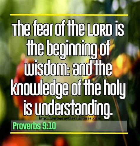 The Fear Of The Lord Is The Beginning Of Wisdom Proverbs 9 10