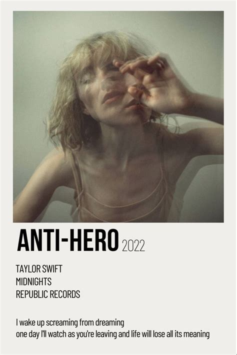 Anti Hero Poster Taylor Swift