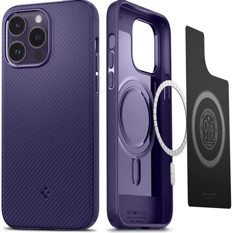 Apple Iphone 14 Pro Mag Armor Case By Spigen Deep Purple