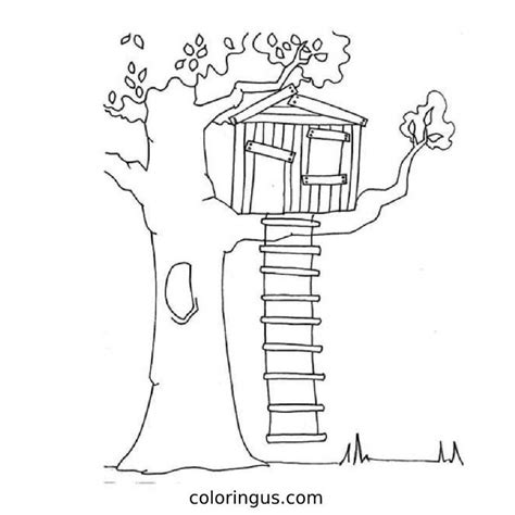 Houses Cottage Coloring Page