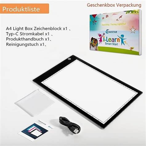 XIAOSTAR LED Light Pad A4 Light Table Adjustable Light Box Copy Board