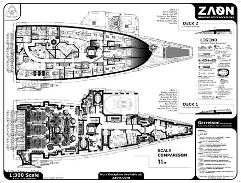 Sci Fi Warship Schematics