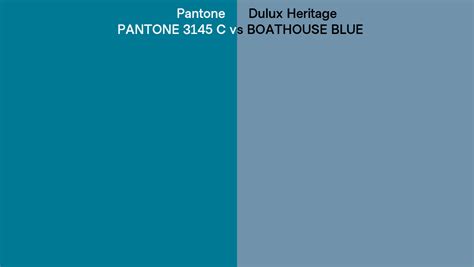 Pantone 3145 C Vs Dulux Heritage Boathouse Blue Side By Side Comparison