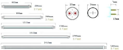 Size Of T8 Fluorescent Tube