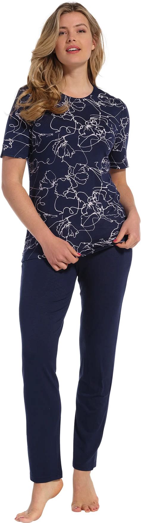 Pastunette Dames Pyjama K M Blue Flower Kopen Comfortabel Bekijk