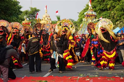 The Perform Of Barong Dance Barong Is One Of The Indonesian