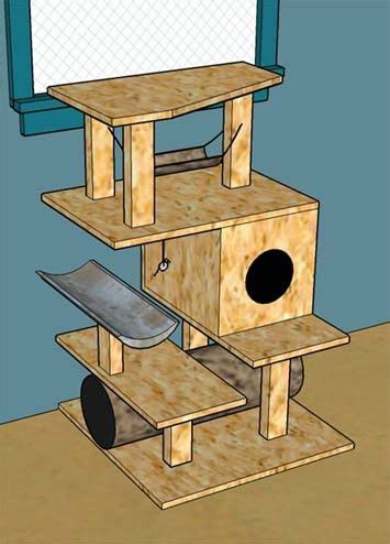 Diy Cat Condo Plans / Cat tower that fits a corner, takes up way less ...