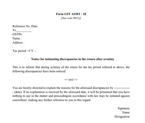 What Is Form GST ASMT 10 Handling And Responding To Form ASMT 10