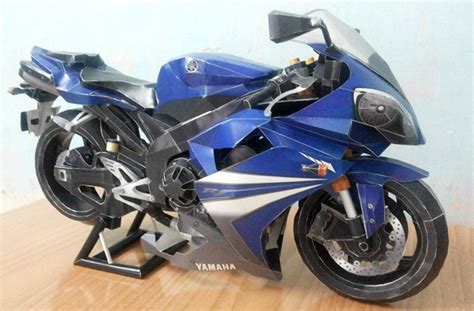 Yamaha Yzf R Us Realistic Papercraft D Paper Model Motorcycle Paper