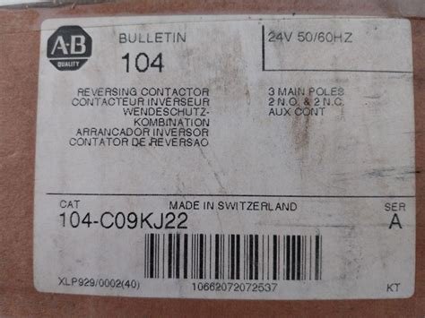 Allen Bradley A B Quality 104 C09kj22 Reversing Contactor Aeliya Marine