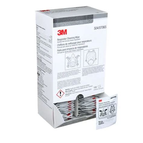 3m Respirator Cleaning Wipe 504 Alcohol Free Box Of 100