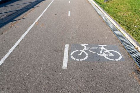 Premium Photo Bike Lane Road For Bicycles Walking Bike Path In The