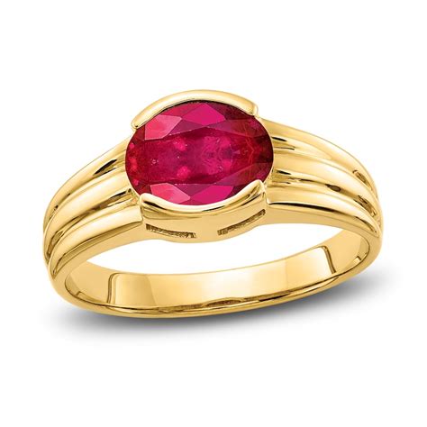 natural ruby ring  yellow gold jared