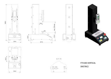 FTV100 FC500 Test Stands 11 Travel X 112lbF Orientation Vertical